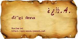 Égi Anna névjegykártya